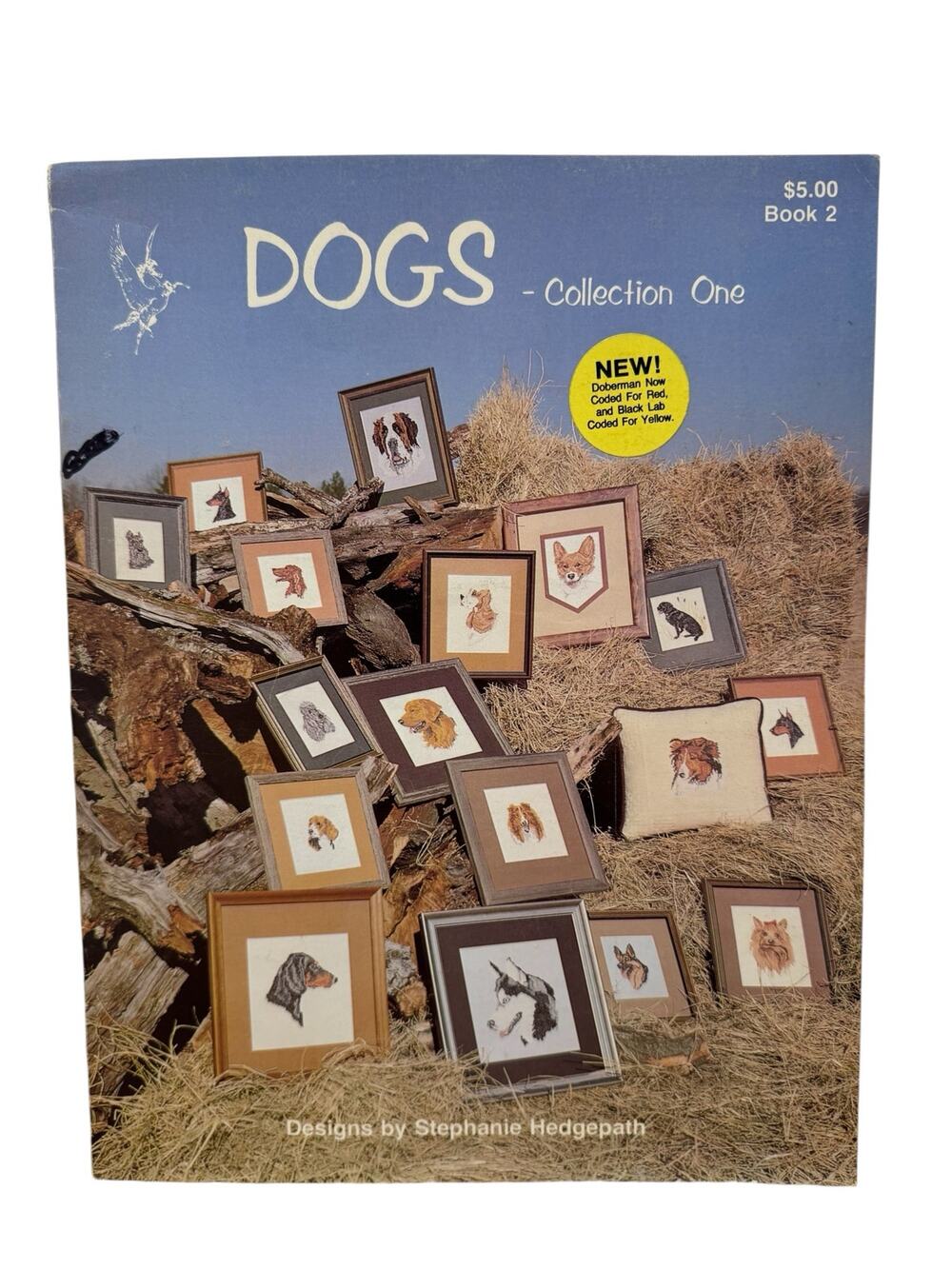 Vintage Dogs Collection 1 Book 2 Cross Stitch Design Pamphlet 1980 Pegasus Publi